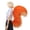 Orange, variant on Anime Furry Squirrel Tail Costume Accessory,53.2" Halloween Flexible Plush Fursuit Animal Theme Squirrel Tails Outfit