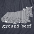 thumbnail image 2 of Mens Ground Beef T Shirt Funny Dad Joke Sitting Cow Novelty Tee Graphic Tees, 2 of 9