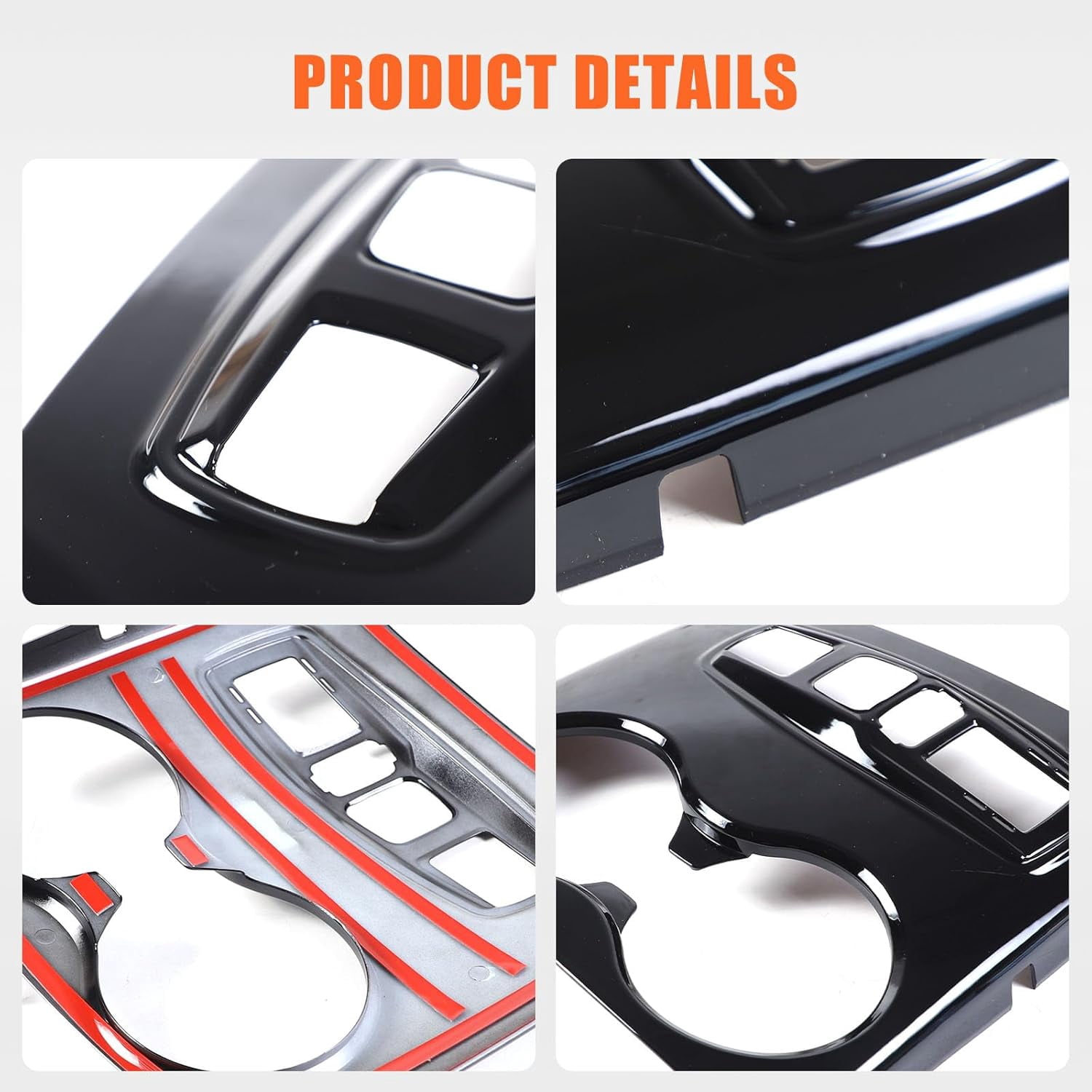 Center Console Gear Shift Panel Cup Holder Cover Trim Compatible with Honda Pilot 2016-2022/ Ridgeline 2020-2023/ Passport 2019-2023 Accessories