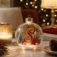 thumbnail image 3 of PLPPYFS Light Up Christmas Ornament, Christmas Holiday Letter Acrylic Ball with Warm LED, Mini Holiday Christmas Tree Hanging Decoration with Letter Scene Lighted for Window Xmas, 3 of 7