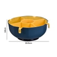 thumbnail image 4 of Plato De Olla Caliente Giratorio Cesta de frutas de doble capa para el hogar, plato giratorio para olla caliente, rejilla múltiple (azul oscuro L) Tmvgtek Libre de BPA, 4 of 8