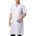 thumbnail image 1 of White Short Sleeve Health Nurse Medical Laboratory Lab Coat Unisex, 1 of 4