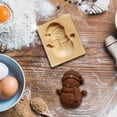 thumbnail image 4 of Cookie Cutter Shortbread Bake DIY Mold Carved Wooden Gingerbread Mold, 4 of 6