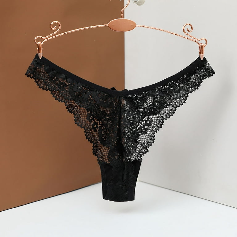 CHGBMOK Womens Underwear Sexy Lace Seamless Triangle Briefs Low Waist  Hollow Out Underwear Panties