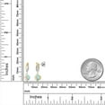 thumbnail image 6 of Gem Stone King 925 Silver and 10K Yellow Gold White Opal and White Lab Grown Diamond Dangle Earrings for Women | 0.65 Cttw | Gemstone October Birthstone | Round Cabochon 6MM, 6 of 6