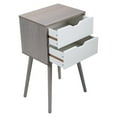 thumbnail image 3 of Canddidliike Set of 2 Bedside Table with Two Drawer Storage Design for Living Room Sofa - Gray, Night Stand, End Side Table, 3 of 13