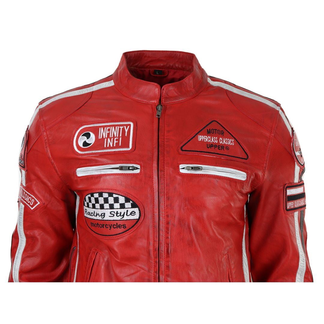 ニキ レザータッチライダースジャケット HOLIDAY&HOLIDAY Men's Zipped Biker Leather Jacket | Infinity - Walmart.com