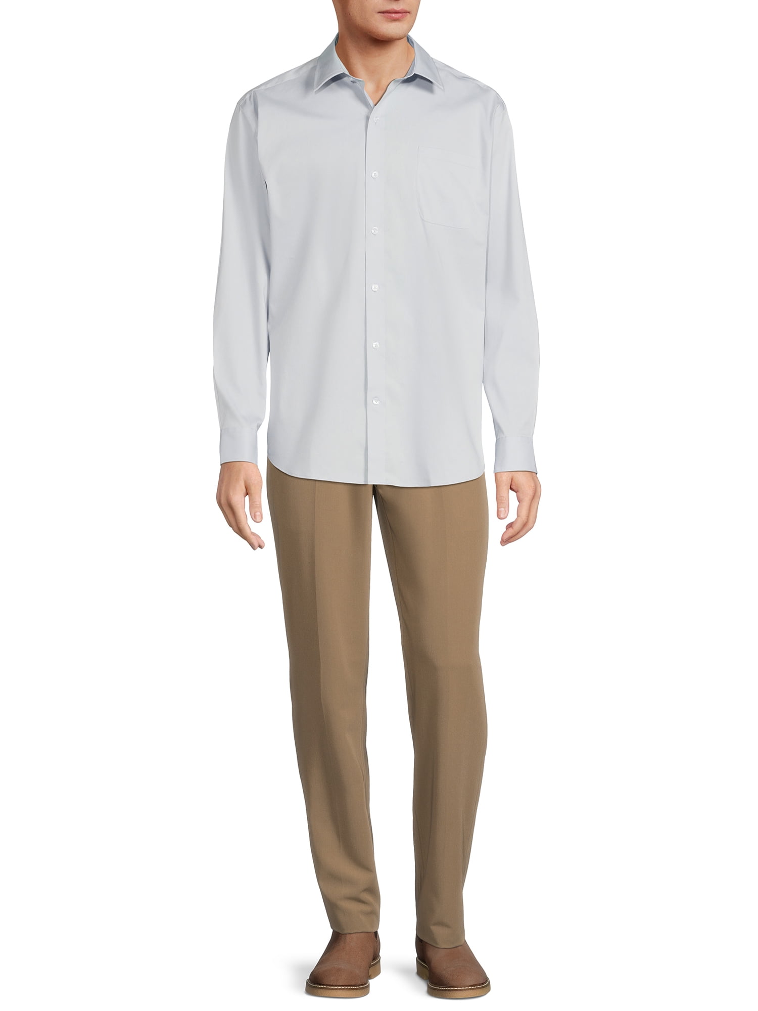 George Men's & Big Men's Classic Fit Dress Shirt with Long Sleeves, Sizes  S-3XL - Walmart.com