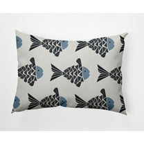 E by Design Fish Tales Nautical Indoor/Outdoor Lumbar Throw Pillow
