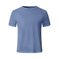thumbnail image 3 of LTTVQM Mens T-Shirts 2026 Summer Spring Crew Neck Casual T Shirts Plain Short Sleeve Shirts Basic Tees Royal Blue M, 3 of 7