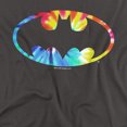 thumbnail image 2 of Batman Tie Dye Batman Logo Women's T Shirt, Charcoal, X-Large, 2 of 6