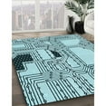 thumbnail image 2 of Ahgly Company Indoor Round Patterned Electric Blue Area Rugs, 7' Round, 2 of 6