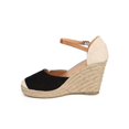 thumbnail image 4 of Refresh DI93 Women Mix Media Cap Toe Ankle Strap Espadrille Wedge, 4 of 6