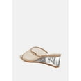 thumbnail image 3 of Tempra Mesh Clear Heel Wedge Sandals, 3 of 10