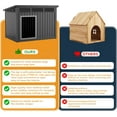 thumbnail image 4 of Dog House for Both Indoor and Outdoor with Weatherproof Roof Removable Floors for Medium to Large Dogs Interior Space (Black), 4 of 6