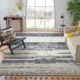 thumbnail image 2 of SAFAVIEH Kenya Adrasteia Striped Wool Area Rug, Ivory/Grey, 8' x 10', 2 of 11