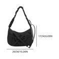 thumbnail image 2 of Bolso Mano Elegante para Mujer Con Cordón Fruncido Y Lazo Diario, 2 of 9