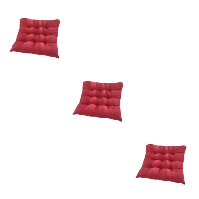 relayinert Coussin Respirant en Tissu Polyester Remplissage de Perles Libération de Pression avec Remplissage de Perles pour Libérer la Pression Assise Rouge Vin 3Set