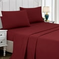 thumbnail image 2 of Bed-in-a-Bag 9-pieces Prova Brick Red Comforter and Sheet Set King Size White Bed in Bag, 2 of 9