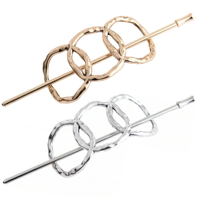 Hair Slide Pins Alloy: 2 Sets Vintage Hair Stick Clips Hair Accessories for Lady