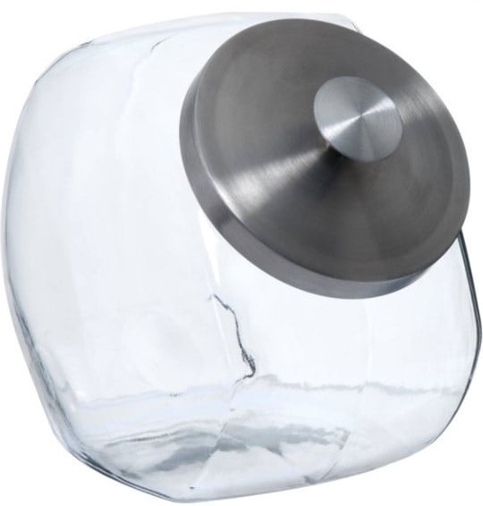 Anchor Hocking 1 Gallon Glass Storage Penny Candy Jar with Silver Lid