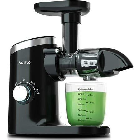 

Aeitto - Slow Masticating Juicer/Juice Extractor 2 Speed Modes Black