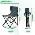 thumbnail image 3 of 600D Oxford Camping Chair Portable Foldable Chair Supports 220 lbs for Picnic, Fishing, Backpacking Snowman with A Christmas Hat, 3 of 8