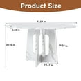 thumbnail image 7 of Miniyam 47" Round Dining Table for 4-6 People, Modern Pedestal Base White Marble Look MDF Dining Room Table for Kitchen, Apartment, 7 of 7