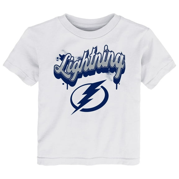 Toddler White Tampa Bay Lightning Bubbly Script T-Shirt