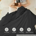 thumbnail image 5 of THXSILK Silk Duvet Cover, 19 Momme 100% 6A+ Top Grade Mulberry Silk, Quilt/Comforter Cover with Zipper & Coner Tie（Black,King Size）, 5 of 6