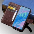 thumbnail image 2 of Dteck Case For Samsung Galaxy Note 10 Plus Wallet Case, Wallet Flip Folio Case Kickstand Card Slots Embossed Four-leaf Clover PU Leather Wallet Shockproof TPU Bumper Ultral Slim Cover - Brown, 2 of 5