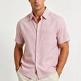 thumbnail image 4 of Qiyinn Men's Hawaiian Shirt Short Sleeve Button Down Shirts Casual Tropical Striped Pattern Summer Beach Vacation Polo Shirts, 4 of 5