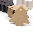 thumbnail image 2 of 50 etiquetas de papel con forma de árbol, etiquetas de papel Kraft para tarjetas, etiquetas de papel para manualidades, regalos de fiesta de Navidad o boda, etiquetas colgantes en blanco, 2 of 5