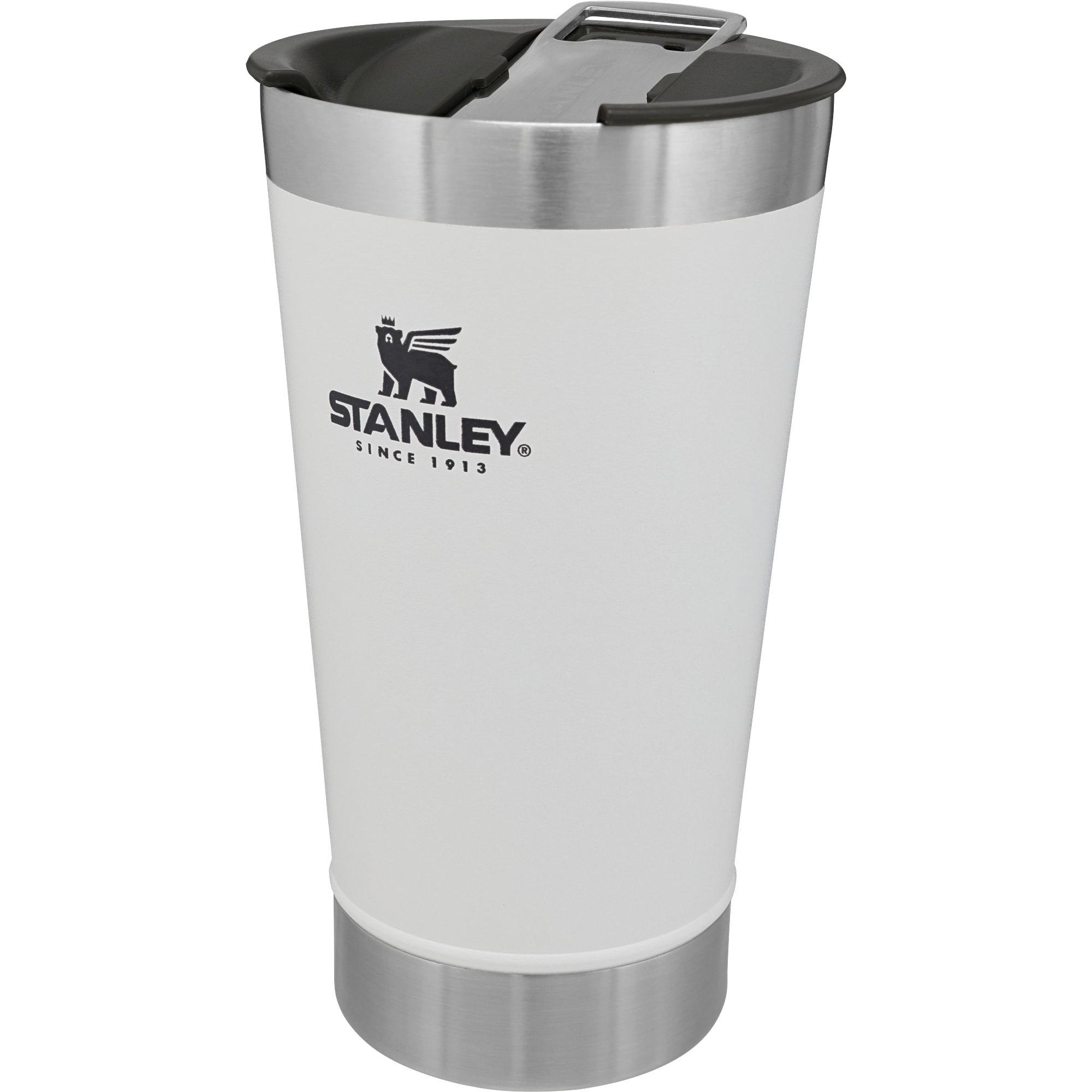 Stanley Classic Stay Chill Vacuum Insulated Pint Glass with Lid, 16oz  Stainless Steel Beer Mug with Built-in Bottle Opener