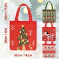 thumbnail image 4 of Spencer Tote Bag for Women, Lightweight Christmas Tote Holiday Santa Claus Xmas Tree Elk Pattern Grocery Shopping Bag Handbag, 4 of 9