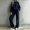 A1_Navy, variant on YHCY Womens 2 Piece Ribbed Knit Outfit Long Sleeve Crew Neck Tunic Sweatshirt Basic Straight Wide Leg Sweatpant Lounge Trendy Suits Oversized Dressy Sets Travel Vacation Sweatsuit Black L