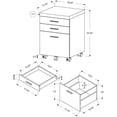thumbnail image 4 of FILING CABINET - 3 DRAWER / BLACK / GREY ON CASTORS, 4 of 5