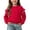 Red, variant on Falkdiz Cotton Sweatshirts for Girls Crew Neck Crew Neck Pullover Outdoor Casual Gifts Long Sleeve Warm Fleece Girls Tops Solid Color , Beige , Size: 2-3 Years