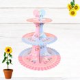 thumbnail image 4 of KAKOWELY 1PC Party Desktop Cake Display Stand Multi-layer Dessert Display Rack Gender Revealed Cake Rack Creative Three-tier Cake Rack for Wedding Birthday Evening Supplies,11.81"X11.81"X12.01", 4 of 4