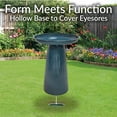 thumbnail image 5 of Sunnydaze Gleeful Garden Metal Bird Bath for Outdoors - UV-Resistant Large Bird Bath for Outside - 23-Inch - Blue Glaze, 5 of 16