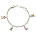 thumbnail image 4 of Auriga 925 Sterling Silver Enameled Charm Bracelet 6 inch for Women, 4 of 6