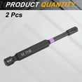 thumbnail image 3 of Uxcell 2pcs TT30 Torx Impact Screwdriver Bit 1/4" Hex Shank 3" Long Magnetic with Hole, 3 of 7