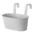 thumbnail image 3 of 3x Metal Hanging Flower Pots for Balcony Planters Plant, 3 of 7