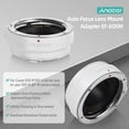 thumbnail image 2 of Andoer Lens Adapter,Mount Adapter Tocamera Series Lens Adapter Support Ef-m Lens Support And M Ef-m M2 Ef/ef-s Series Body Support Lens Adapter Ef-eosm Lens Ef/ef-scameram M2lens Lensm Mountcamera, 2 of 6