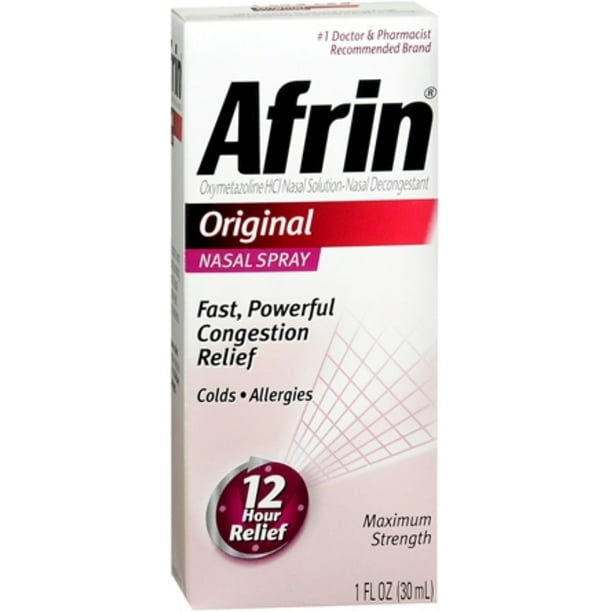Afrin Nasal Spray Original 30 mL Bottle (Pack of 4)