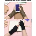 thumbnail image 4 of Women Winter Warm Knit Fingerless Gloves Hand Crochet Thumbhole Arm Warmers Mittens, 4 of 7