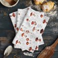thumbnail image 6 of Red Mushroom Kitchen Towels Set of 2, Water Absorbent Dish Towel, Vintage Botanical Autumn Farmhouse Decorative Hand Towels - Quick Drying Cloth for Cooking Baking, 18x28 Inch, 6 of 8