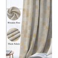 thumbnail image 4 of Boho Grid Pattern Blackout Curtains Light Blocking Print Window Curtains, Modern Rustic Minimalist Geometric Art Thermal Insulated Window Drapes for Living Room Kitchen Cafe (2 Panels, 84"W x 84"L), 4 of 9