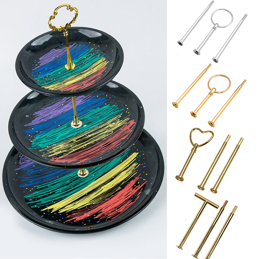 DGROEE Tiered Tray Hardware for Cake Stand Mold Crown 2 Or 3 Tier