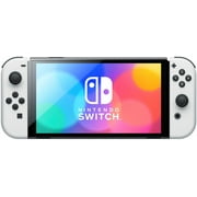 Nintendo Switch OLED Model White Joy Con 64GB Console Improved HD Screen & LAN-Port Dock with The Legend of Zelda: Breath of the Wild And Mytrix Wireless Pro Controller and Accessories